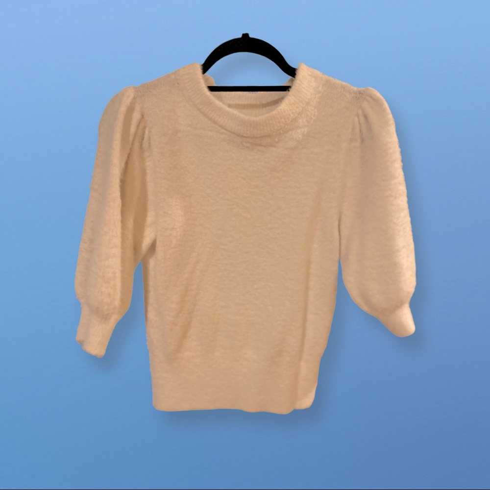 Fuzzy Short Sleeve Sweater